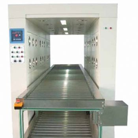 Ligne de convoyage automatique à rouleaux avec douche d'air de type pass box pour salle blanche, pour usine de masques