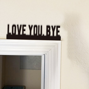 Goodbye Love You marco de puerta decoración de pared Punto de madera eslogan inglé<span class=keywords><strong>s</strong></span> signo para el hogar pasillo pegatina colgante de pared - Product Image 3