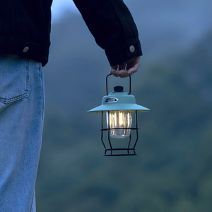 Retro Lamp LED Camping <b>Lantern</b> Rechargeable Battery Warm <b>White</b> Light Outdoor Tent Hanging <b>Lantern</b> Luxury <b>White</b> Lime Green - Product Image 3