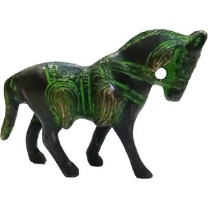 Antique <b>Large</b> Brass Standing Horse Tableware Creative <b>Desk</b> Ornament Home Decor for Horse Lovers Vastu Statue Running Horse - Product Image 4