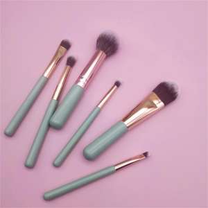 YRX, 6 uds., mango corto <span class=keywords><strong>de</strong></span> viaje, Brtush, fácil <span class=keywords><strong>de</strong></span> llevar y almacenar, salida <span class=keywords><strong>Original</strong></span> <span class=keywords><strong>de</strong></span> fábrica, juego <span class=keywords><strong>de</strong></span> brochas <span class=keywords><strong>de</strong></span> <span class=keywords><strong>maquillaje</strong></span> personalizadas suaves hechas a mano - Product Image 1