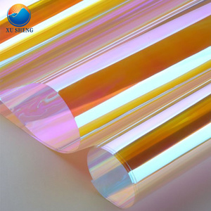 <span class=keywords><strong>Film</strong></span> de verre décoratif PET auto-adhésif coloré arc-en-ciel 1.38m * 30m <span class=keywords><strong>fenêtre</strong></span> isolante thermique vinyle teinté bâtiment décoratif - Product Image 4