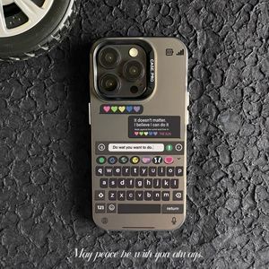 Coque de téléphone galvanisée pour iPhone 15/14 Pro Max/13 Pro/12/11-PC IMD, conception de clavier <span class=keywords><strong>Emoji</strong></span> et protection antichoc - Product Image 3