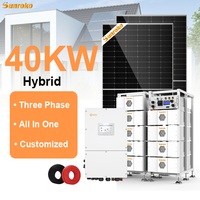 Système de montage solaire hybride Sunroko OEM 29,9 kW 30 kW 40 kW 50 kW pour système de stockage d'énergie commercial