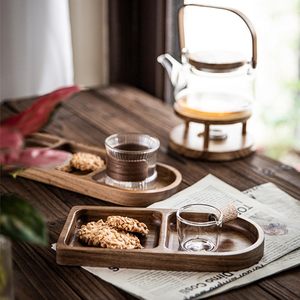 Plateaux de service polyvalents en bois d'acacia, lot de 2 plateaux ovales en bois, plateau décoratif, parfait pour les desserts, les fromages, les fruits, le thé, le café - Product Image 6