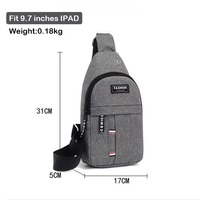 Tas Selempang Dada Pria Bahan Nilon Model Baru Fashionable, Tas Selempang Satu Bahu, Fungsi Dompet dan Tempat Ponsel untuk Samsung Oppo