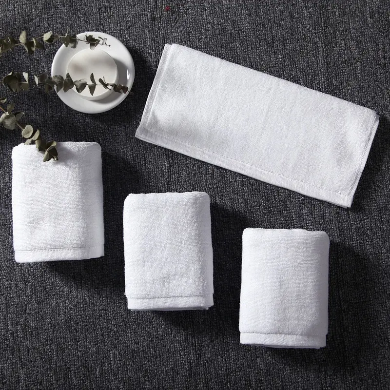 Белый цвет 100% Египетский Хлопок Звезды отель полотенца для ванной комнаты белое простое полотенце для лица 30x30 см полотенце для рук