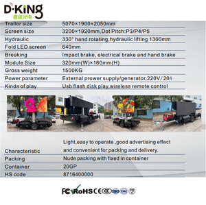 Outdoor Rental Large LED <b>Mobile</b> Truck Trailer Hitch Display <b>Solar</b> <b>Panels</b> 2560x1600mm Screen Hydraulic Lifting Rotating System - Product Image 6