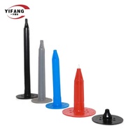 Clou de fixation en plastique de 20 mm à 250 mm de longueur, pour isolation extérieure, avec tête bombée et tige lisse, pour cloueur à gaz