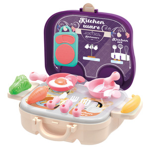 Venta caliente al por mayor de juguete mochila maleta diseño Doctor cocina juguete helado educación juego de simulación cocina accesorio juguete - Product Image 6