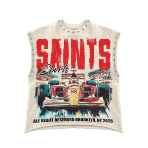 Camiseta sin mangas estilo Y2K, moda <span class=keywords><strong>de</strong></span> verano, retro, cuello redondo, para playa, estilo gótico americano, con diseño <span class=keywords><strong>de</strong></span> tachuelas. - Product Image 2