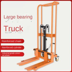 Groothandel Handmatige Hydraulische Heftruck Stapelaar 1-3 Ton Semi-Elektrische Heftruck Polyurethaan Banden Hijsen Stapelaar - Product Image 3