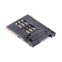 Lecteur de carte MUP MINI SIM 6P + Switch Push Push Type pour terminal POS Connecteur de carte Smt pour téléphone portable pour panneau de contrôle
