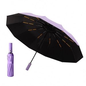Parapluie transparent imperméable de style américain, entièrement automatique, en forme de bouteille de vin, pour femmes et pour la modestie - Product Image 2
