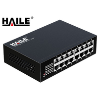 Commutateur réseau HAILE 16 ports 10/100M non géré, appareil réseau Ethernet pour système de vidéosurveillance