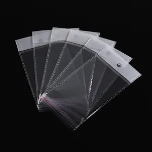 Custom Design Small Self Adhesive Opp Bag With Header Packing Cello Cellophane Bags For Food Clothing Jewelry Packaging