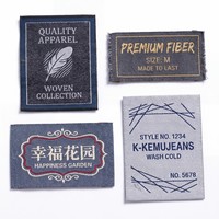 Étiquettes de col personnalisées pour vêtements, étiquettes tissées en damassé, étiquettes de vêtements, étiquettes pour vêtements