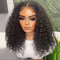 Vente en gros perruques courtes frisées Bob Perruque cheveux humains Lace Front Perruque Hd Lace Frontal pas cher Perruques cheveux humains bouclés Pixie pour femmes noires