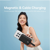 Batterie externe magnétique Baseus 30W 10000mAh avec charge rapide PD et câble intégré pour iPhone 17