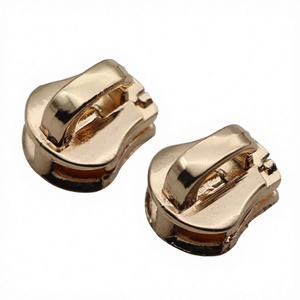 For No. 5 Bright White Copper Zipper Puller Special Electroplated Light Gold Metal Slider Modern Non-lock for Bags - Product Image 4