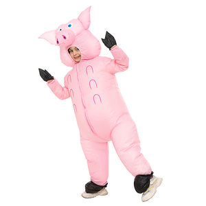 Cerdo inflable traje de Halloween Unisex adulto cuerpo completo cerdo inflable traje de un tamaño (Piggy) Rosa - Product Image 6