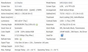 LG LM315QU1-SSA2 IPS 32-Inch <span class=keywords><strong>8K</strong></span> 7680X4320P Độ Phân Giải Siêu Cao Độ Sáng Màn Hình LCD Module Máy Tính Để Bàn Hiển Thị - Product Image 4