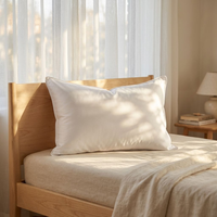 Oreiller de lit en mousse à mémoire de forme de densité moyenne, alternative au duvet, blanc, 1000g, personnalisé en gros, pour dormeurs sur le dos et sur le côté