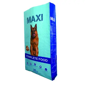 Bolsa de embalaje de alimentos para mascotas/gatos, duradera, resellable, respetuosa con el medio ambiente, superventas, 15kg, 20kg, impresión personalizada, laminado, tejido PP, a prueba de humedad
