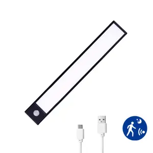 Luz de led com sensor de movimento, de 3w, para armário, cozinha, quarto, sensor de movimento, iluminação sob o armário, luz para gabinete