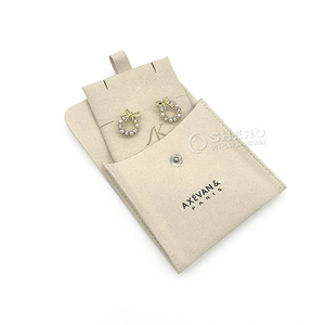 Moda logotipo personalizado microfibra joyería bolsa mini pendiente paquete bolsas bolsa de gamuza para la joyería - Product Image 5