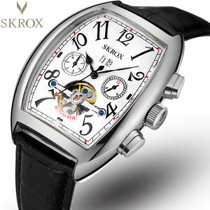 Skrox Tonneau Design montre-bracelet mécanique hommes Top Date en acier inoxydable 316L luxe mode automatique montres de haute qualité - Product Image 1