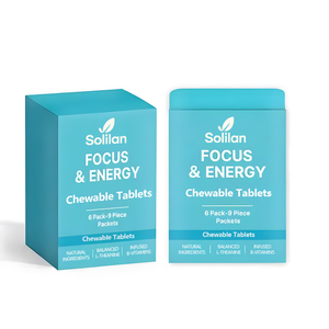 Comprimés Solilan OEM GABA Vitamine D3 <span class=keywords><strong>L</strong></span>-théanine pour le sommeil et <span class=keywords><strong>l</strong></span>'apaisement de <span class=keywords><strong>l</strong></span>'humeur, Comprimés dissolvables à la menthe pour la tranquillité et la clarté - Product Image 5