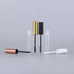 10ml Luxury Shine Gold Cosmetic Lip Gloss Glass Container Tubes With Brush