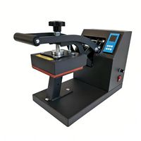 Presse à chaud manuelle compacte 15x15cm, machine portable pour transfert thermique sur casquettes de golf et de baseball, idéale pour l'impression de logos et étiquettes DIY sur casquettes