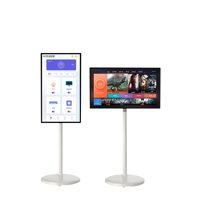 Schlussverkauf tragbares mobiles Rundfunk-Home-Werbebildschirm Fernseher 32 Zoll Stand-By-Me-TV