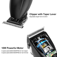 Tondeuse à cheveux professionnelle sans fil Resuxi LM-2027 pour hommes, faible bruit, pour couper les cheveux, ensemble de 2 pièces
