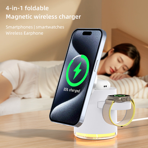 <span class=keywords><strong>Cargador</strong></span> inalámbrico multifunción 4 en 1 Carga plegable magnética para <span class=keywords><strong>iPhone</strong></span> para Samsung para <span class=keywords><strong>AirPods</strong></span> para <span class=keywords><strong>Apple</strong></span> <span class=keywords><strong>Watch</strong></span> Integrado - Product Image 4