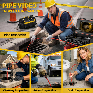 Caméra <span class=keywords><strong>d</strong></span>'<span class=keywords><strong>inspection</strong></span> de canalisation 50M avec écran IPS 9 pouces, compteur de distance, <span class=keywords><strong>endoscope</strong></span> de 7mm, vidéo 1080P auto-nivelante 512Hz - Product Image 5