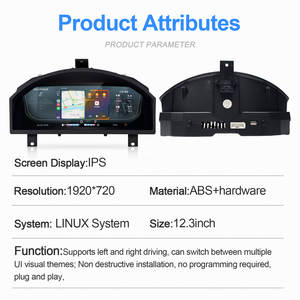 Pantalla Fantasma para Automóvil de 12.3 Pulgadas para Land Rover <span class=keywords><strong>Discovery</strong></span> Sport 2015-2019, Pantalla LCD para Tablero de Instrumentos, Velocímetro Digital, Kilometraje - Product Image 5