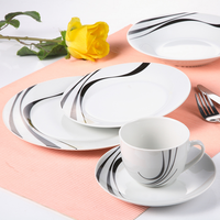 Vaisselle en porcelaine avec Logo et motif personnalisé, ensemble De dîner allemand, livraison gratuite, 18 pièces