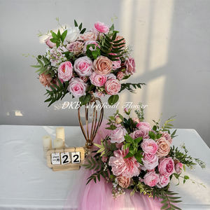 Bouquets de fleurs en soie pour centres de table, décoration de table, boules de fleurs pour centres de table de mariage, directement de l'usine - Product Image 2