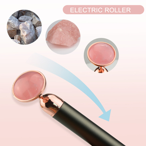 2020 monde meilleur vente produits jade rouleau facial soudé pierre naturelle quartz rose rouleau électronique - Product Image 5