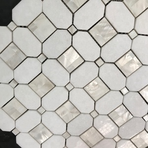 Hình dạng Seashell Gạch <span class=keywords><strong>Mosaic</strong></span> với giá bán buôn bằng tia nước Gạch <span class=keywords><strong>Mosaic</strong></span> cho tường trang trí nội thất - Product Image 4