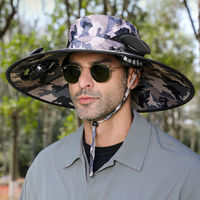 Casquettes de soleil personnalisées de haute qualité OEM avec logo, ventilateurs rechargeables par USB pour la pêche, la randonnée, produits de plein air design