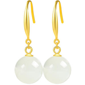 Pendientes de Jade Natural Nefrita con Cuentas de Plata S925, Joyería de Moda para Mujer, Diseño Original, Regalo con Certificado de Tasación D1296 - Product Image 5