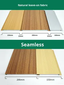 Panneaux de <span class=keywords><strong>plafond</strong></span> en aluminium à grain de bois rectangulaires certifiés CE, ignifuges, imperméables, <span class=keywords><strong>plafond</strong></span> suspendu intégré, hôtel, hôpital - Product Image 3