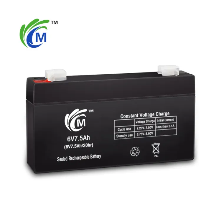 Professional Manufacturer 6v7.5ah 151*34*94*100mm 1kg 6 Volt Solar Lead Acid Batteries