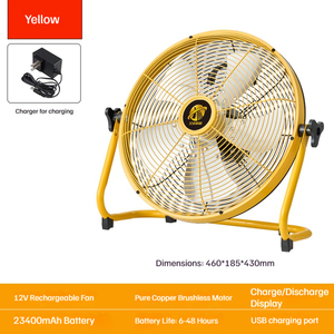 Ventilateur solaire rechargeable, ventilateur portable d'extérieur à forte puissance, ventilateur électrique, ventilateur sur pied, ventilateur pour dortoir - Product Image 5