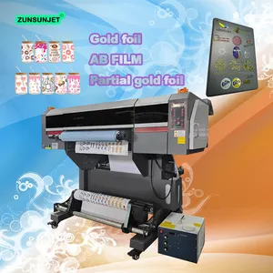 Digital uvdtf 24 in 24in 600mm 60cm zunsun la mejor impresora de etiquetas adhesivas UV (DTF) A1 UV DTF con laminador 24 in