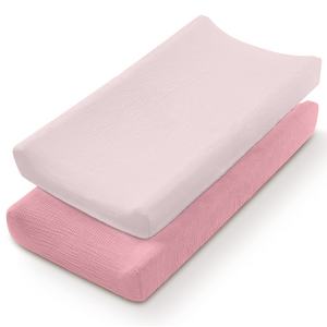Lot de 2 draps de <span class=keywords><strong>berceau</strong></span> pour bébé en mousseline 100% coton, ultra doux, respirant, imprimé d'animaux de dessin animé, anti-bactérien, housse de matelas pour <span class=keywords><strong>berceau</strong></span> de bébé - Product Image 6